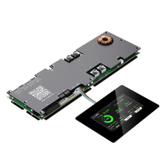 Batteri-BMS med 4,3-tommers display, intelligent aktiv BMS 8S–16S 200A 24V–48V Li-Ion/LiFePO4/LTO 2A batteri-energibalancer med Bluetooth, CAN/RS485