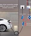 Adattatore di ricarica EV, da presa industriale CEE 32A blu a spina Schuko per uso domestico, per caricabatterie EV da 7kW 32A