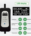 10 metriä kannettava tyyppi 2 3.7KW 16A EV-laturi, kodin EV-latauskaapeli Schuko-kaapelilla