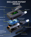 NOEIFEVO D1000 Probador de alcohol con sensor de celda de combustible de alta precisión, medidor de alcohol en sangre, boquilla plegable, pantalla LED, detector de alcohol versátil