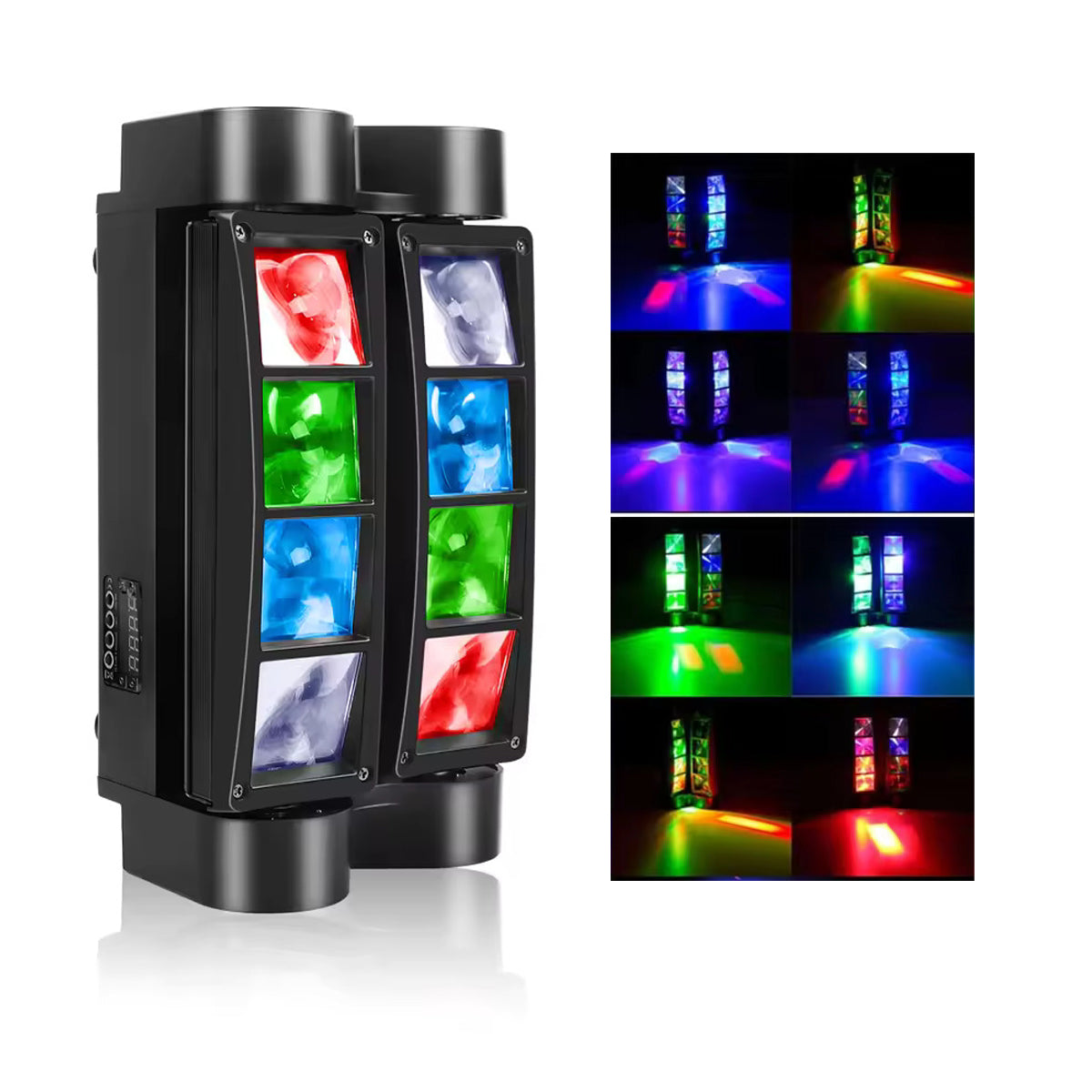 Mini-Spider-Licht 80W RGBW LED-Bewegungskopf-Scheinwerfer Spider Beam Bühnenbeleuchtung DMX512 für KTV, Disco, Party, DJ und Hochzeiten