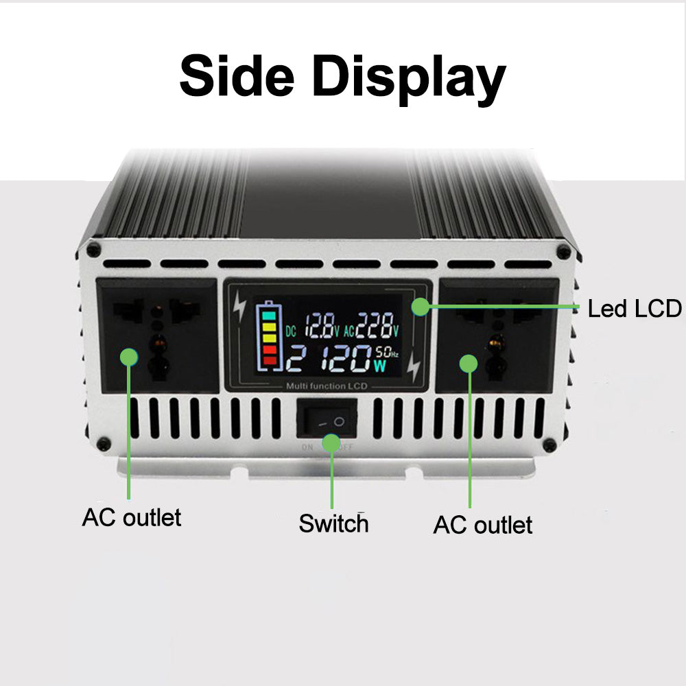 Portable Power 3000W 4000W 5000W 6000W 8000W Pure Sine Wave Inverter DC 24V to AC 110V 220V Voltage Converter Car Solar Inverter