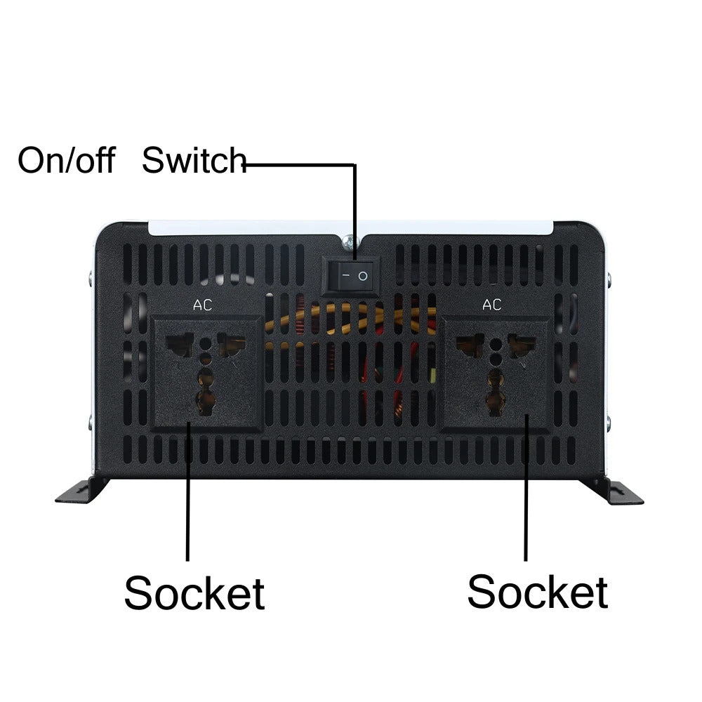 Inverter 96V till 230V, 8000W, 10000W, 12000W, solcellsinverterare med fjärrstyrd dubbeluttagsomvandlare