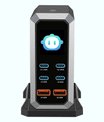 NOEIFEVO 240W USB-Ladestation mit 6 Anschlüssen, PD3.1 140W USB Typ-C & PPS/PD USB Typ-A Ladegerät – Desktop-Schnellladestation kompatibel mit MacBook, Laptops, Tablets, iPhone, Samsung Smartphones