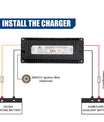 NOEIFEVO Vandtæt DC 10-36V til 14,6V 29,2V 43,8V LiFePO4 lithium-batterioplader til autocampere, både, biler og dual-batteri-energilagringssystemer