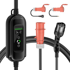 Mobilní nabíjecí kabel pro elektromobily typu 2, 11KW 16A 3fázová nabíjecí stanice pro elektromobily