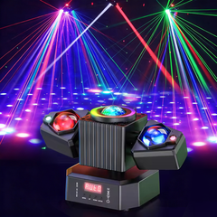 65W Disco Partylys, toarmet RGBW 4-i-1 LED-effektspot med fjernbetjening, sceneffektprojektor til DJ-fester, koncerter, bryllupper og teater
