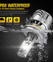 NOEIFEVO H4 Auto Koplamp, 60.000 Lumen, 240W, 6500K Wit, IP68 Waterdicht, 100.000 Uren Levensduur, Dim- en Hoogbeem verlichting