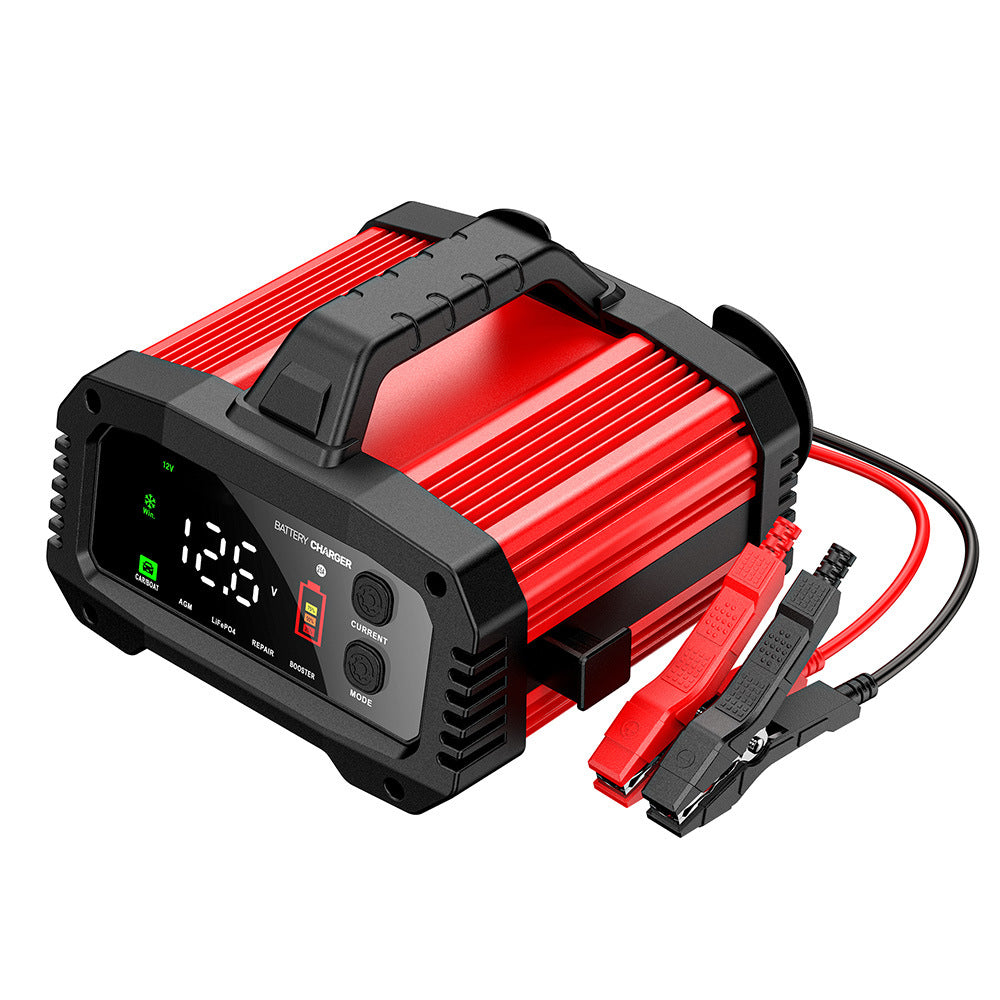 Caricabatterie da 25A per Auto, Caricabatterie 12V 25A 24V 15A per Batterie al Piombo-Acido AGM LiFePO4, Caricabatterie per Veicoli, Caricabatterie Intelligente per Auto, Camion, Moto, Tosaerba