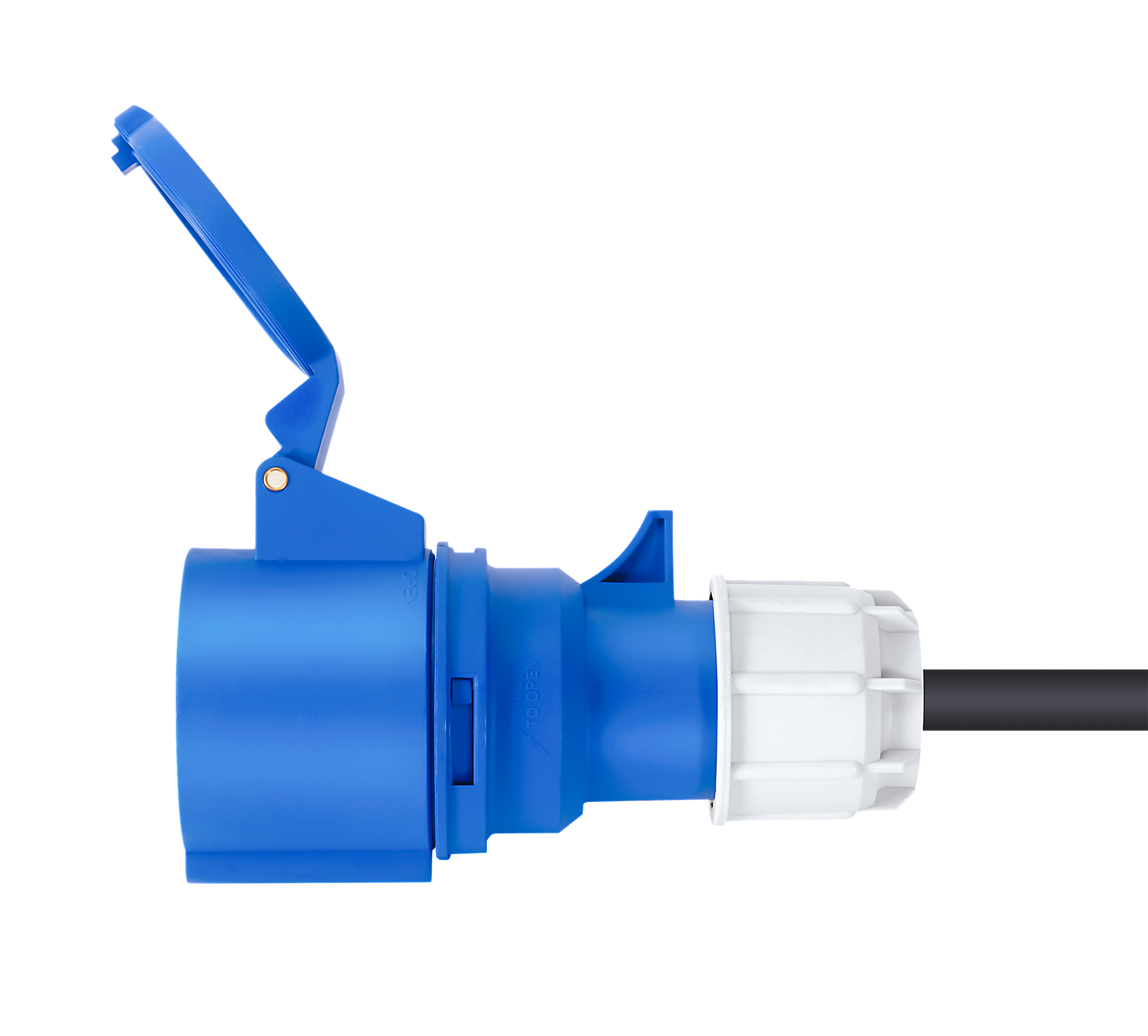 Ficha CEE 32A para tipo 2, CEE 32A para tipo 2 (lado do carregamento) Adaptador para veículos eléctricos Estação de carregamento