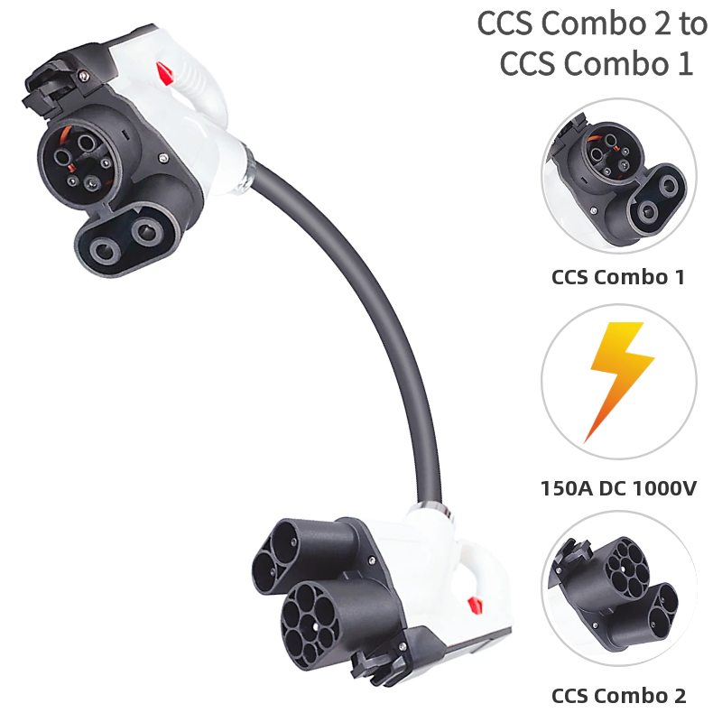 Noeifevo CCS 2 na CCS1 150A 1000V EV adaptér, rýchlonabíjací kábel pre autá J1772