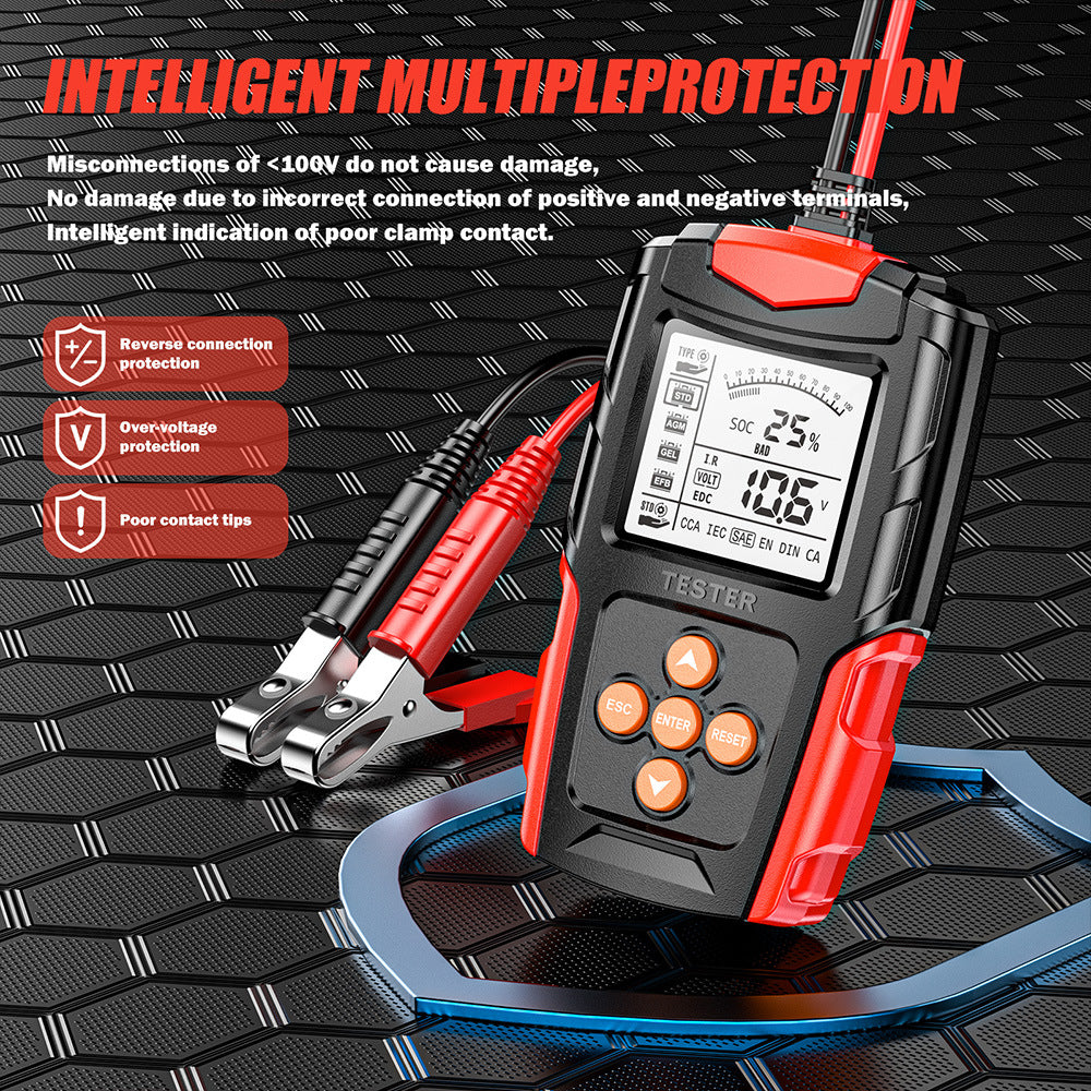 NOEIFEVO 12V 24V Bilbatteritesteren & Generatorprøveren – Digital belastningstest for personbiler, lastbiler, ATV & både – CCA bilbatterianalysator & ladekurbelsystemtester