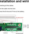 BMS 8S-16S 24V-48V 100A/150A Sistema de armazenamento de energia doméstica BMS 1A/2A Balance ativo Bluetooth integrado com RS485 CAN para sistema solar