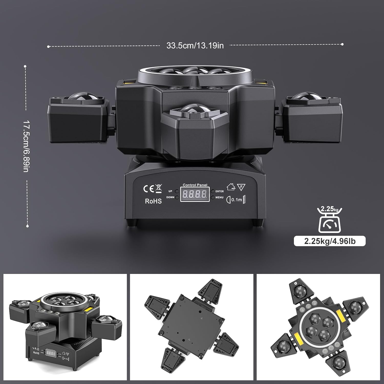 120W lavavalo 4-in-1 RGBW moving head -efekti, laservalo, heijastin, juhlavalaisin kaukosäätimellä Discoon, DJ:lle, baariin, syntymäpäiväjuhliin