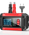 Carregador e testador de bateria automotiva 2 em 1, carregador de bateria 12V para chumbo-ácido, AGM e LiFePO4, carregador veicular, testador inteligente de bateria para carros, caminhões, motocicletas e cortadores de grama