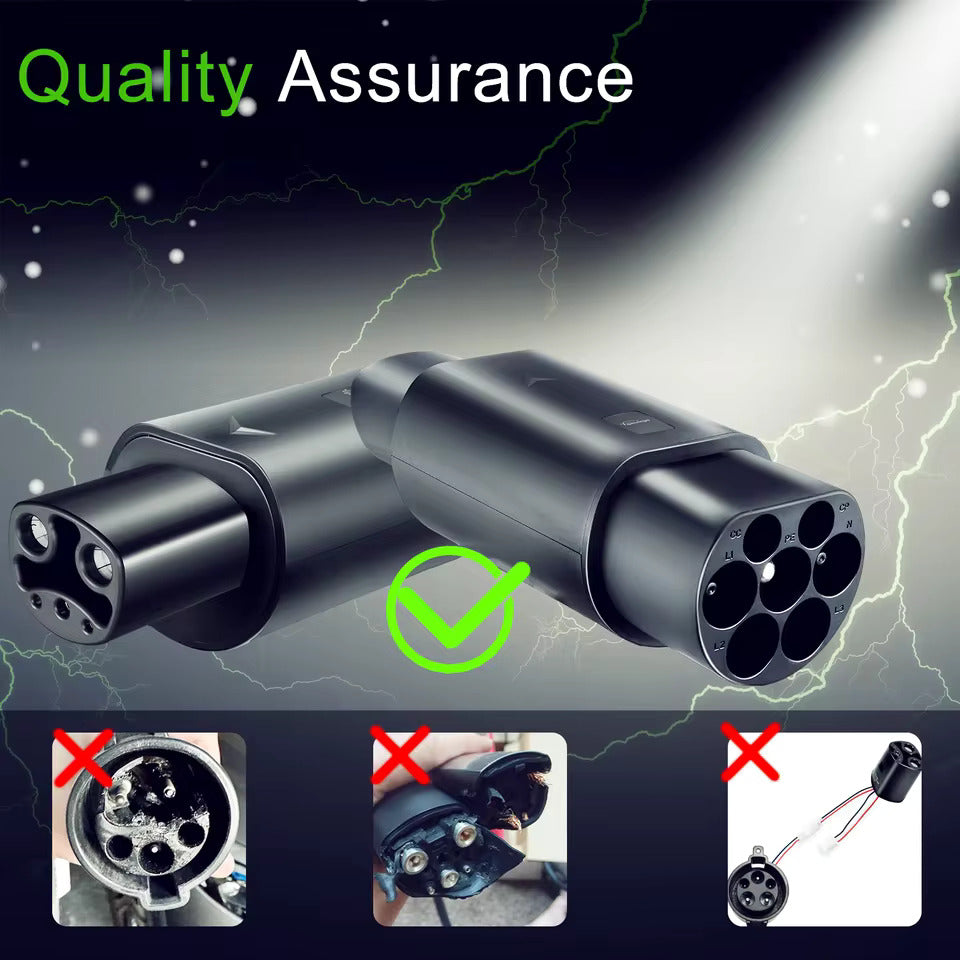 Adaptador NOEIFEVO Tipo 2 para Tesla, AC 7,2 kW 32A 220V, compatible con Tesla Model S/X/3, para cargadores AC Tipo 2 de vehículos eléctricos para cargar vehículos Tesla