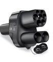 NOEIFEVO CCS2 a Typ 2 na Tesla NACS EV nabíjecí adaptér, AC 32A DC 400A, kompatibilní s Tesla Model 3/X/Y, vyrobeno v USA, CCS2 kombinovaný adaptér, podporuje CCS2 a Typ 2 nabíječky