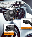 NOEIFEVO CCS2 a Typ 2 na Tesla NACS EV nabíjecí adaptér, AC 32A DC 400A, kompatibilní s Tesla Model 3/X/Y, vyrobeno v USA, CCS2 kombinovaný adaptér, podporuje CCS2 a Typ 2 nabíječky