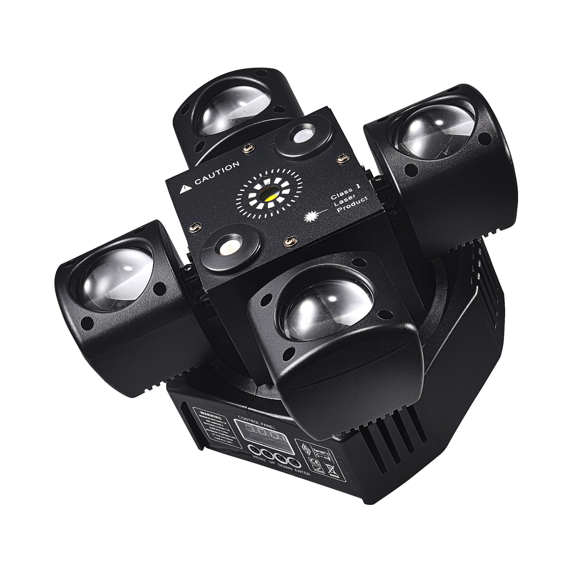 90W RGB LED Beam Moving Head Partylicht, Rot-Grüner Laser mit weißem Blitzlicht, DMX512 & Sound-to-Light Steuerung für DJ-Partys