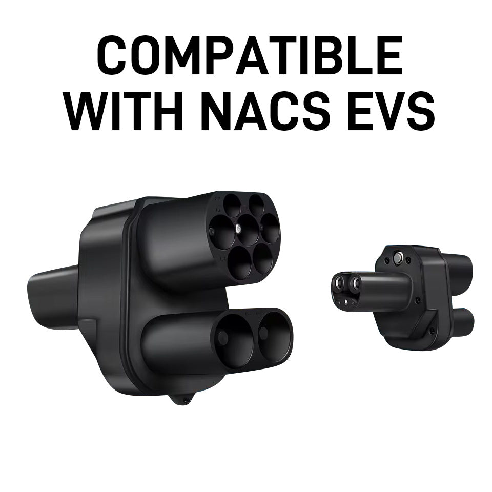 NOEIFEVO CCS2 a Typ 2 na Tesla NACS EV nabíjecí adaptér, AC 32A DC 400A, kompatibilní s Tesla Model 3/X/Y, vyrobeno v USA, CCS2 kombinovaný adaptér, podporuje CCS2 a Typ 2 nabíječky