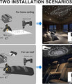 Iluminación de fibra óptica con cielo estrellado para coche/casa – Kit de cielo estrellado con control por app/control remoto y modo música, módulo de luz RGBW con cable de fibra óptica de 2m/3m [Clase de energía G]