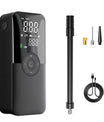 Pompa ad aria elettrica, pompa ad aria a batteria da 150 PSI, pressione dei pneumatici preimpostata per auto/moto/bicicletta/pallone, gonfiaggio con un solo pulsante e arresto automatico, pompa per bicicletta con luce LED e power bank